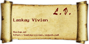 Laskay Vivien névjegykártya